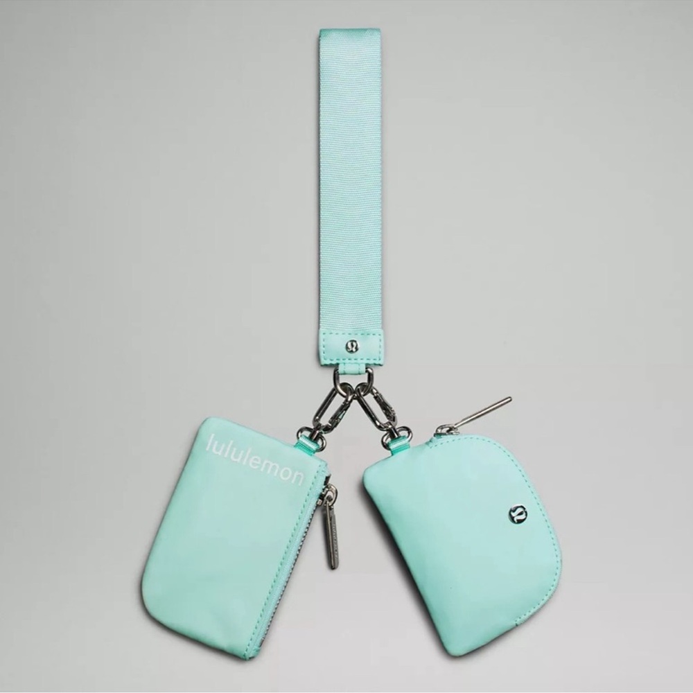 Lululemon Dual Pouch Wristlet Wallet Ideal Mint